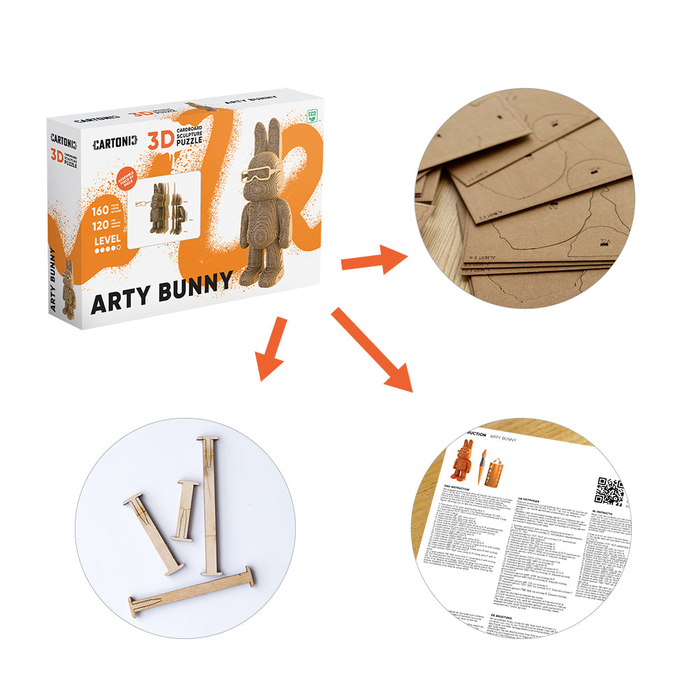 ARTY BUNNY Cartonic 3D Puzzle