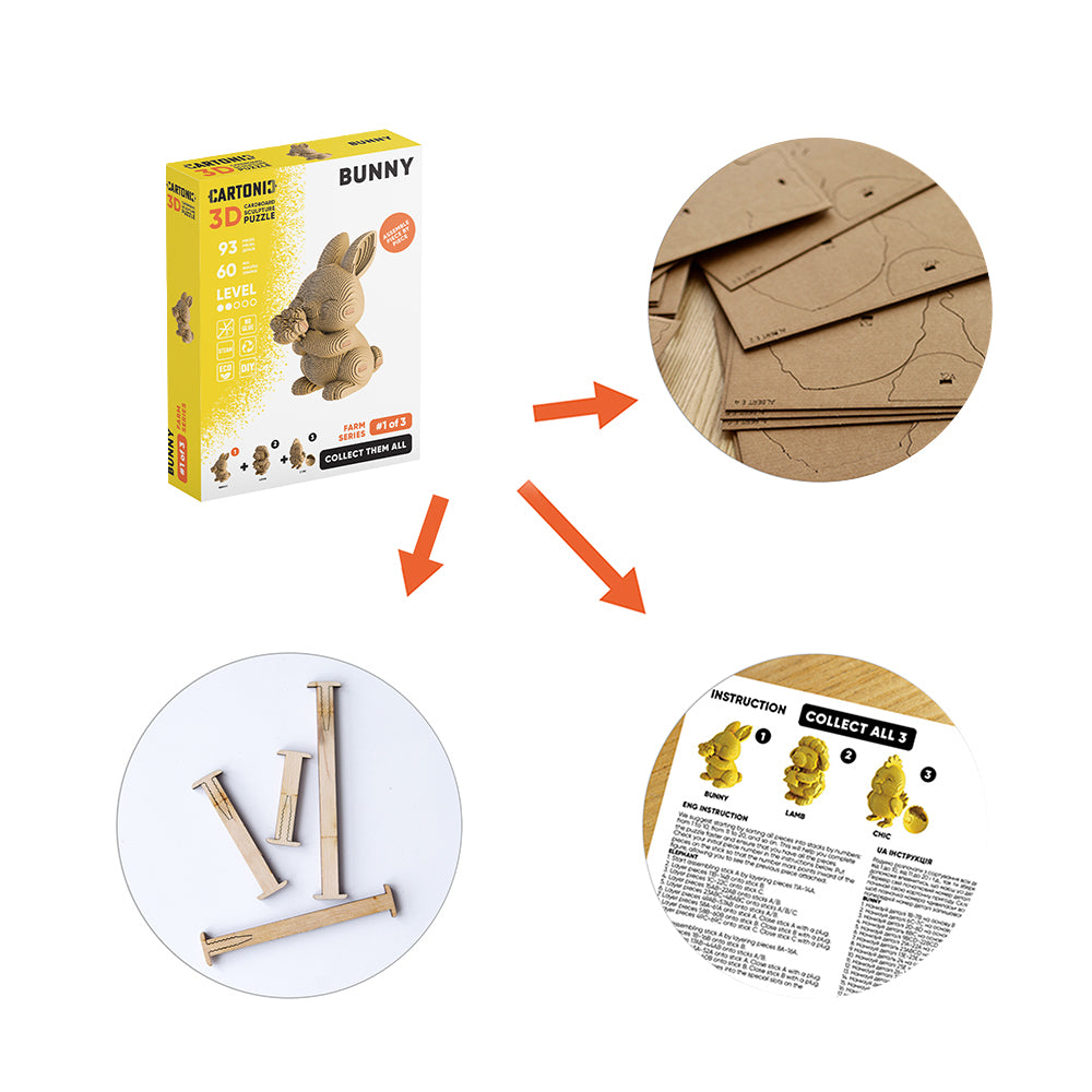BUNNY Cartonic Collectible 3D Puzzle