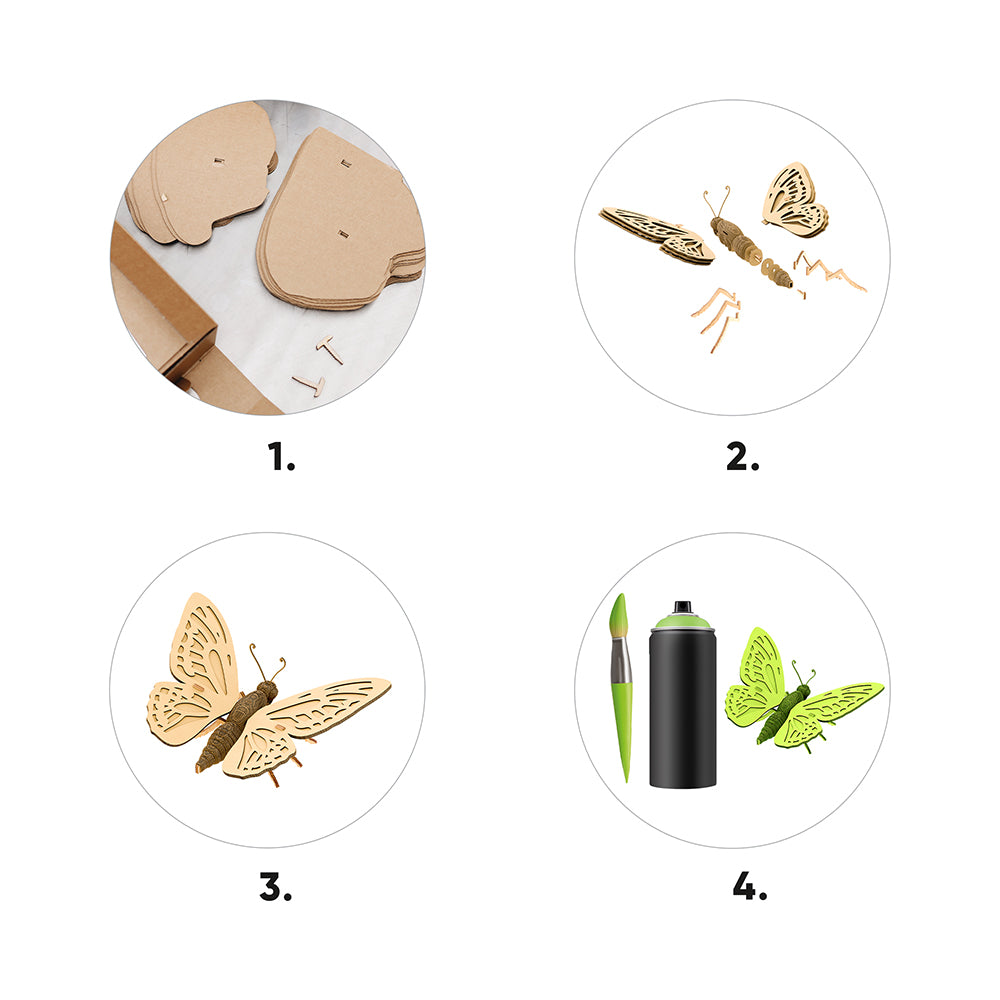 BUTTERFLY Cartonic Collectible 3D Puzzle