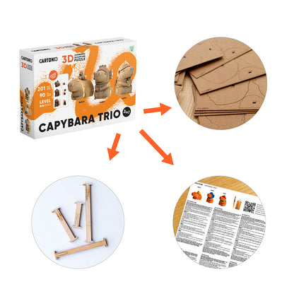 CAPYBARA TRIO Cartonic 3D Puzzle