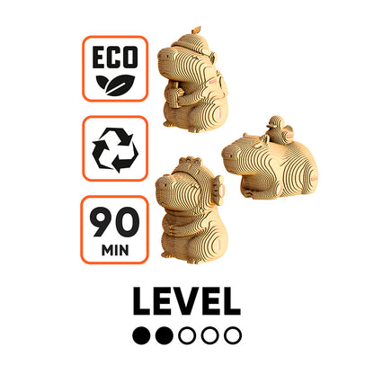 CAPYBARA TRIO Cartonic 3D Puzzle