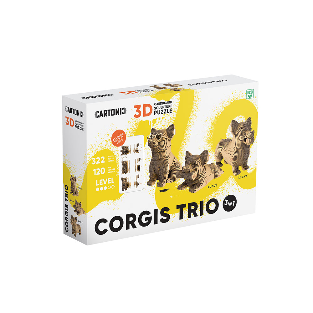 CORGIS TRIO Cartonic 3D Puzzle
