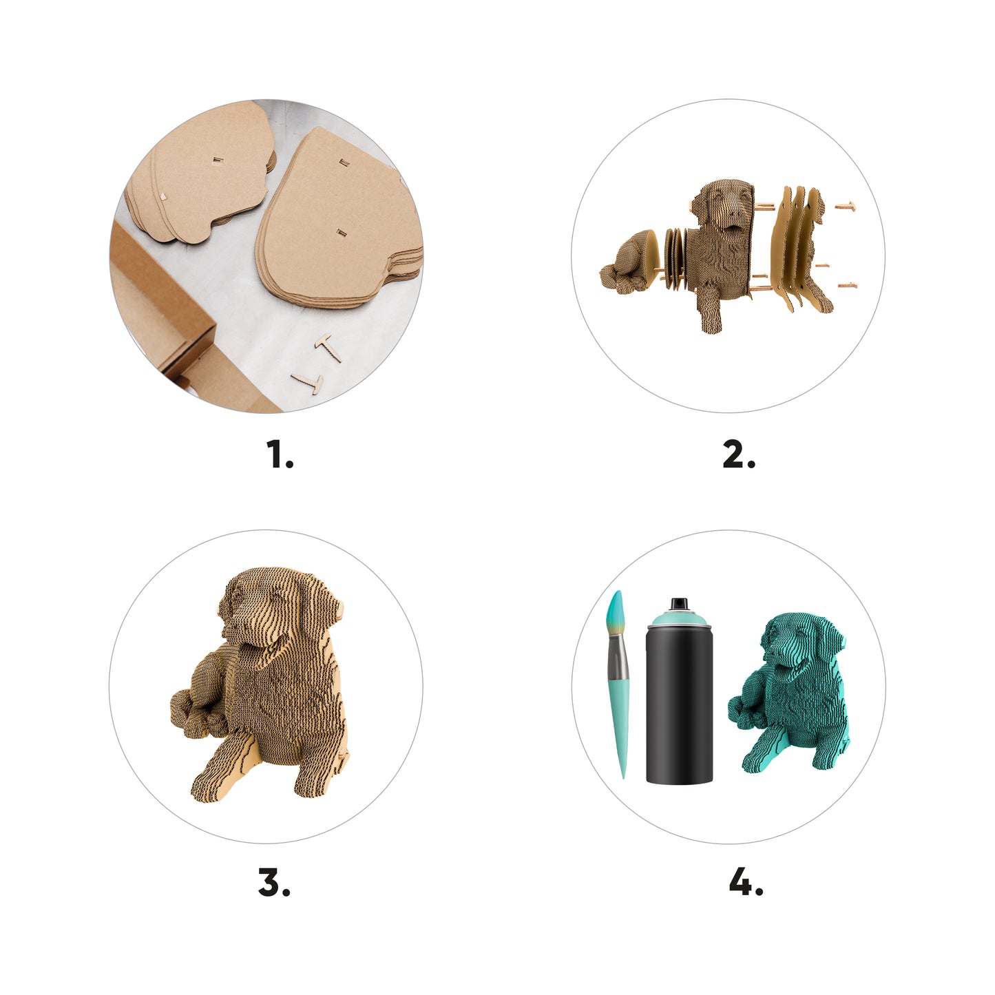 GOLDEN RETRIEVER Cartonic 3D Puzzle