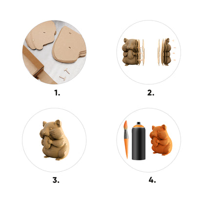HAMSTER PEN HOLDER Cartonic 3D Puzzle
