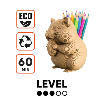HAMSTER PEN HOLDER Cartonic 3D Puzzle