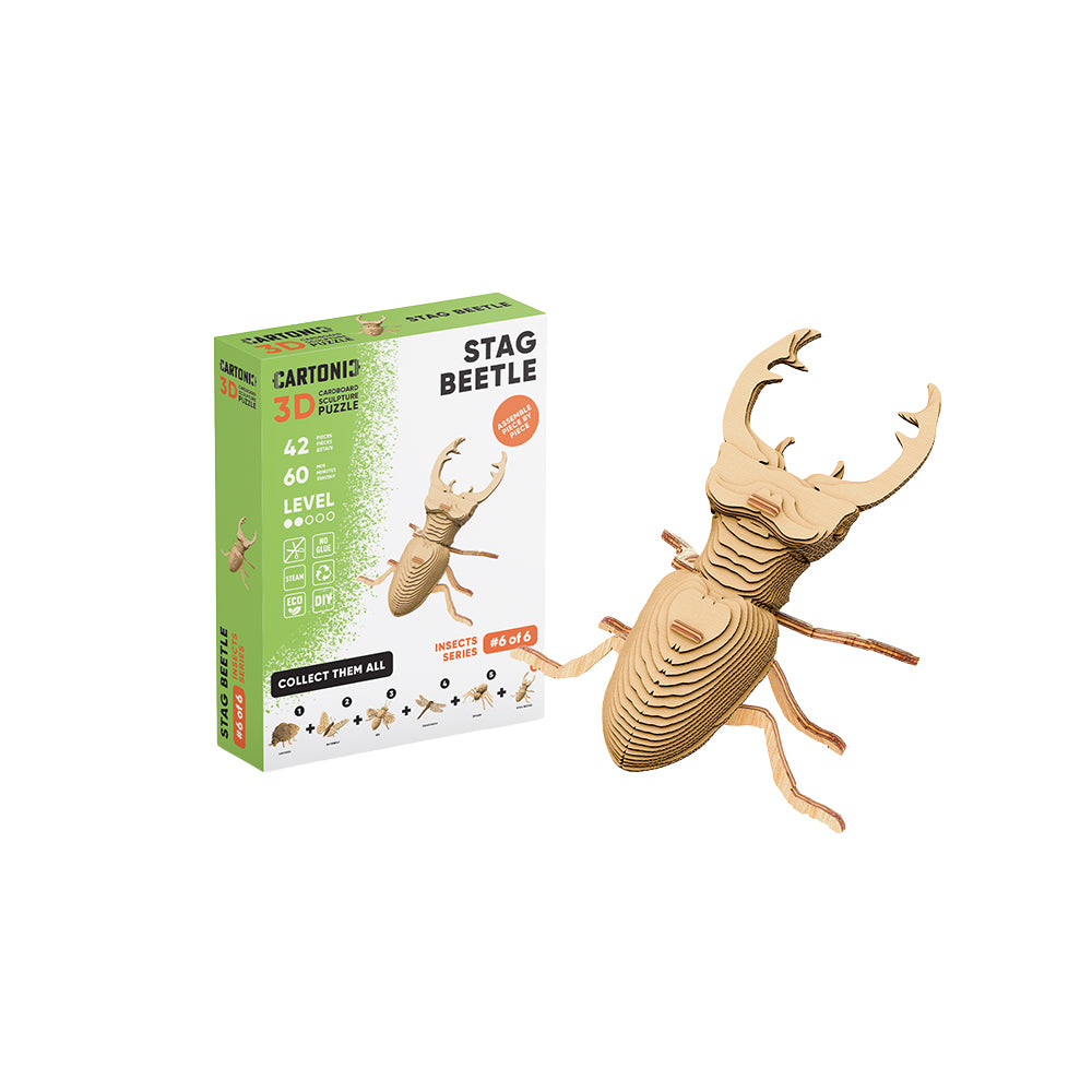 STAG BEETLE Cartonic Collectible 3D Puzzle