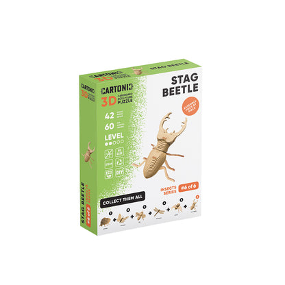STAG BEETLE Cartonic Collectible 3D Puzzle