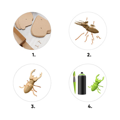STAG BEETLE Cartonic Collectible 3D Puzzle